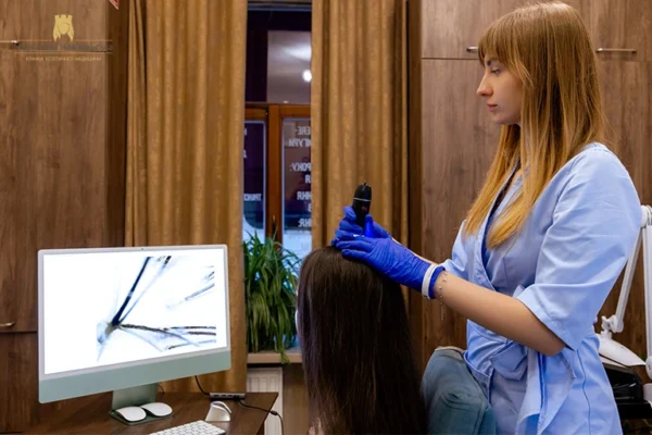 трихоскопія -діагностика шкіри голови